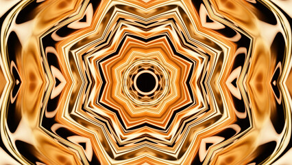 Fototapete - Hypnotic pattern with floral lines. Design. Beautiful pattern moves and pulsates with psychedelic effect. Flower company of hypnotic pattern with moving rings