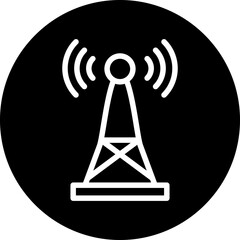 Poster - Vector Design Signal Tower Icon Style