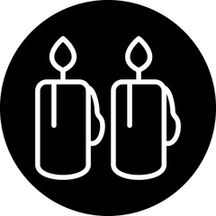 Sticker - Vector Design Candles Icon Style