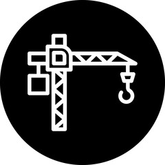 Wall Mural - Vector Design Tower Crane Icon Style