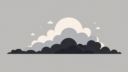 Canvas Print - silhouette of the clouds