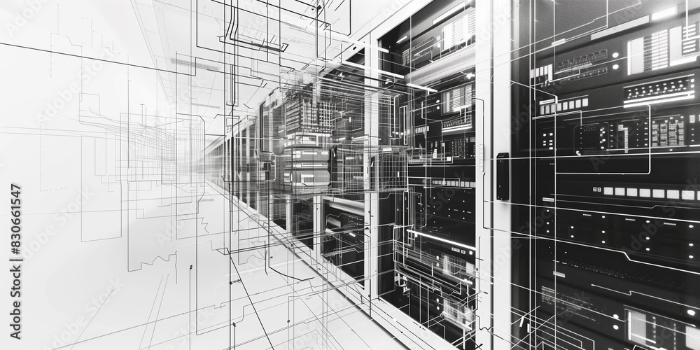 Data server , data center architecture and design, the concept. Stock ...