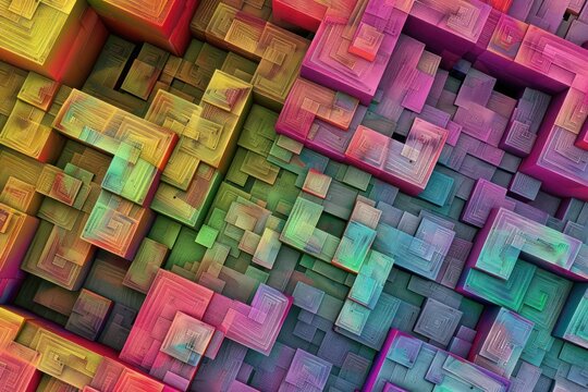 background made of colorful cubes