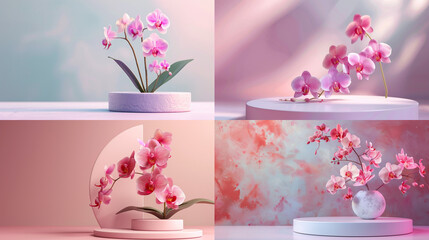 Wall Mural - pink flower in a vase