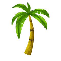 Palm tree clip art. coconut tree for beach illustration. Summer illustration graphic material.