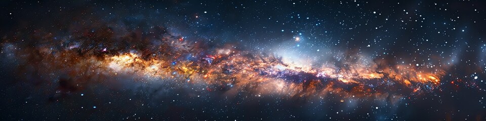 Wall Mural - Representation of the Milky Way with Globular Clusters. Spiral Galaxy. Loopable