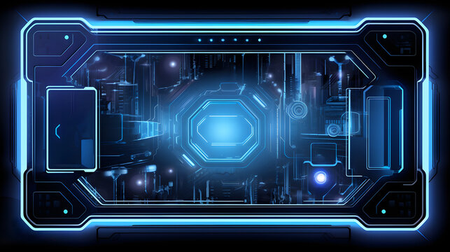 Digital blue futuristic design graphics poster background