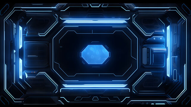 Digital blue futuristic design graphics poster background