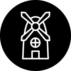 Sticker - Vector Design Windmill Icon Style