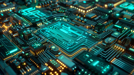 Poster - technology background, wallpaper 