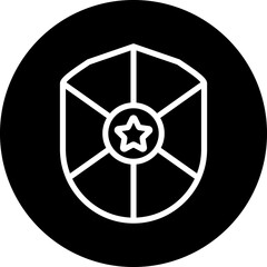 Sticker - Vector Design Police Shield Icon Style