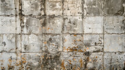 Wall Mural - Texture of an aged cement block wall in the background