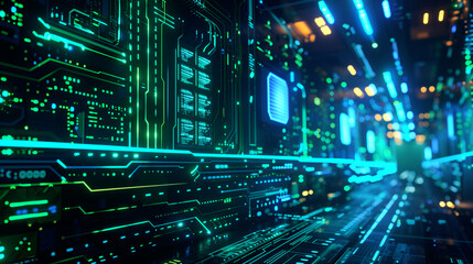 Poster - technology background, wallpaper 