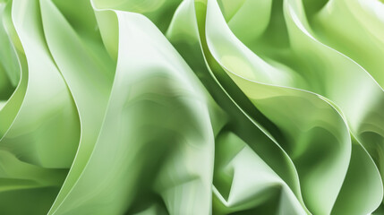 Poster - Abstract Green Waves Seamless Background Design