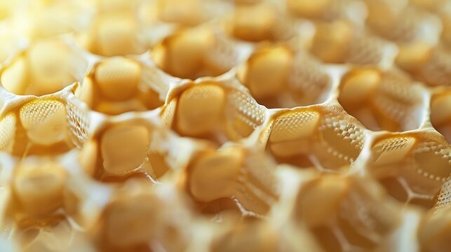 close up of honey comb