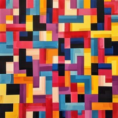 Fototapete - abstract background with squares