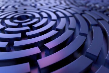 Fototapete - blue labyrinth in blue