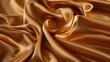 © Tee - Luxurious gold satin fabric with elegant folds and a smooth, shiny texture. Perfect for backgrounds, fashion, or design concepts.