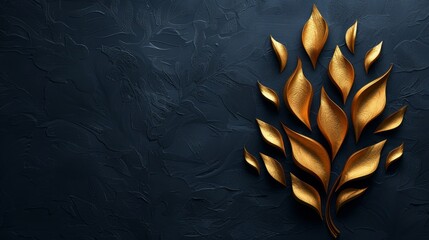 Designed as a modern illustration, this luxury company logo icon is abstract, golden and royal.