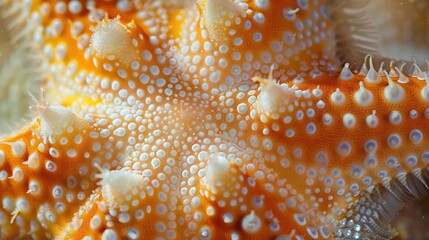 close up of red sea urchin