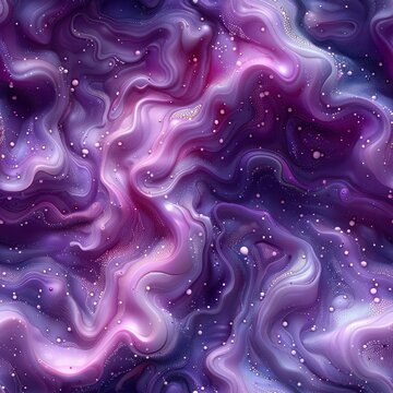 Seamless abstract purple fantasy shapes - swirls and waves pattern background