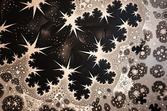 snowflakes on black