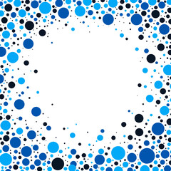 Wall Mural - an abstract blue and black background with circles