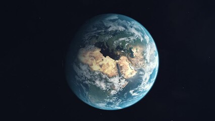 Wall Mural - Approaching Planet Earth as it Stops Spinning