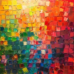 Wall Mural - Vibrant Abstract Mosaic Art