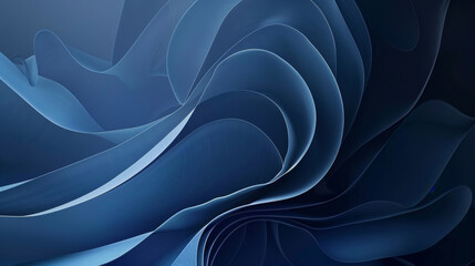 Wall Mural - Elegant Blue Abstract Waves Background Design