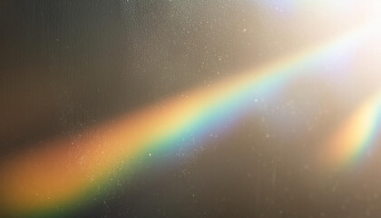 Wall Mural - blur colorful warm rainbow light leaks on black background with dust texture. defocused abstract dam