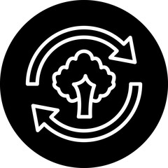 Canvas Print - Vector Design Reforestation Icon Style