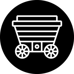 Sticker - Vector Design Wood Cart Icon Style