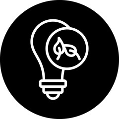 Sticker - Eco Bulb Icon Style