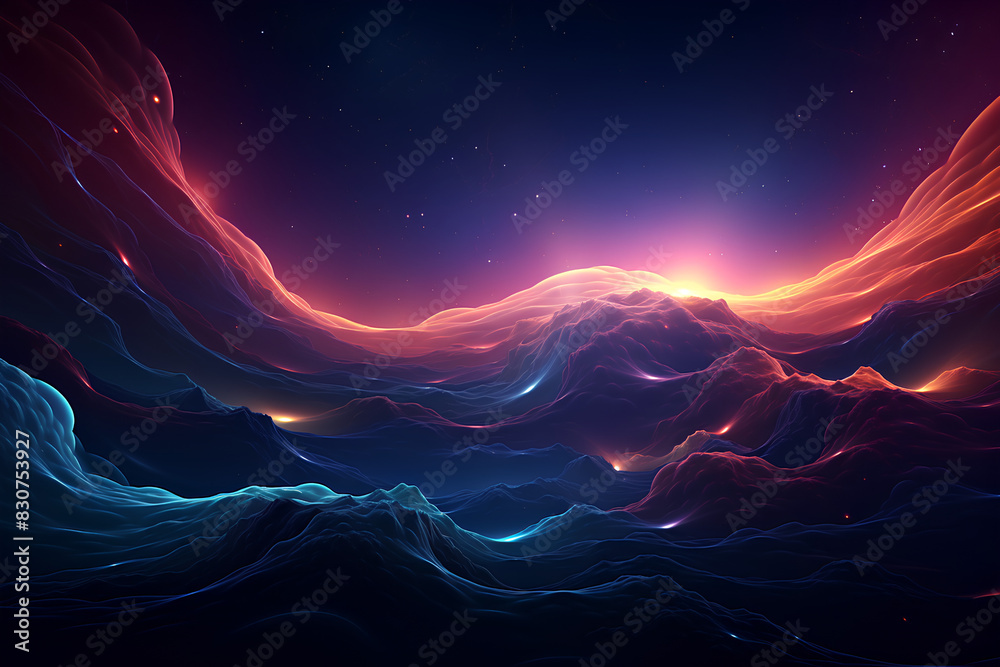 Abstract space themed dark wallpaper with futuristic energy wave design ...