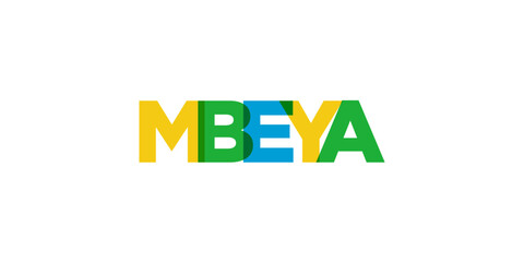 Wall Mural - Mbeya in the Tanzania emblem. The design features a geometric style, vector illustration with bold typography in a modern font. The graphic slogan lettering.