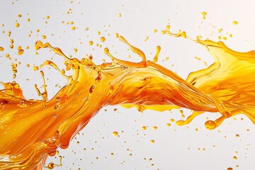 Wall Mural - Vivid Orange Splash Abstract Art