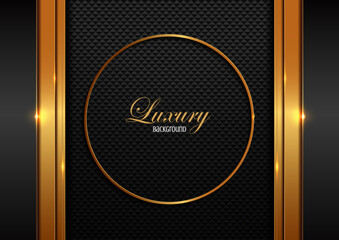 Wall Mural - line and circle luxury, black and gold color gradient background, elements, perfect marketing materials, Modern frame banner website, premium Illustration.