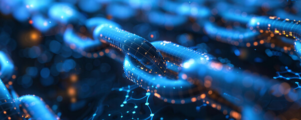 Poster - Blockchain technology concept with room for text