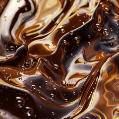 Wall Mural - Deep brown fluid art perfect for coffee shops.