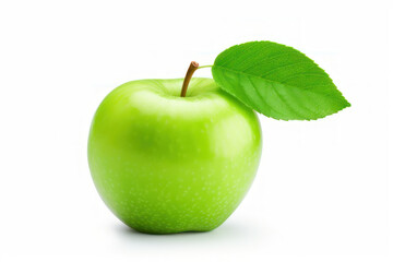 Wall Mural - Green apple isolated on white background