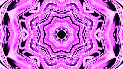 Fototapete - Hypnotic pattern with floral lines. Design. Beautiful pattern moves and pulsates with psychedelic effect. Flower company of hypnotic pattern with moving rings