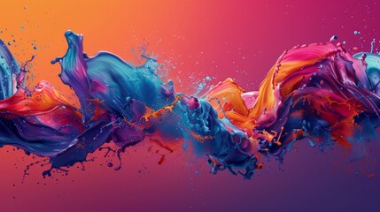 Wall Mural - Colorful abstract splash design explodes with creative energy, perfectly capturing the essence of a website dedicated to art, design, or anything that pushes boundaries