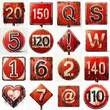 © vector_master - Red Road traffic sign Lettering Typeface. AI generated illustration