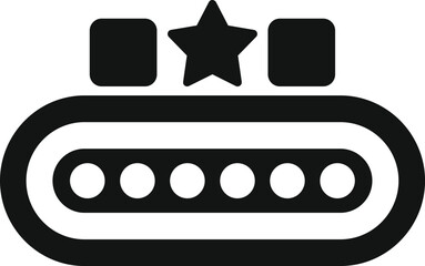 Poster - vector illustration of a classic game controller icon with buttons and a star symbol