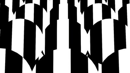 Poster - Black and white stripes. Computer generated 3d render