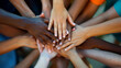 © Imagecreator - Spender aus einer Minderheitsgruppe sein Welttag am 01. August Herzen in einer Hand aus beiden Händen geöffnet Liebe schenken Generative AI