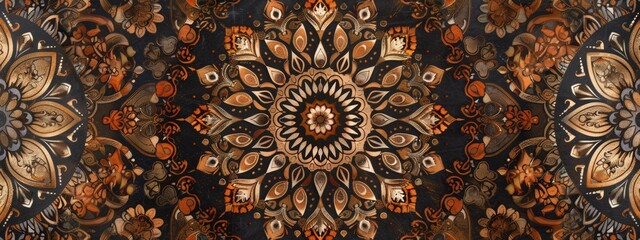 Fototapete - A pattern of intricate lace designs with floral motifs, reminiscent of vintage fashion.