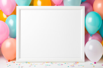 Poster - White picture frame png mockup, transparent design