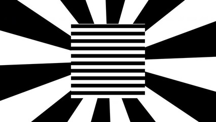 Poster - Black and white stripes. Computer generated 3d render